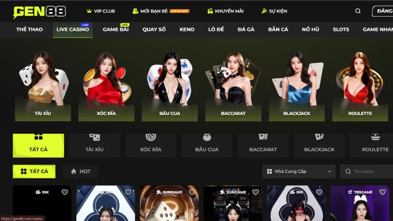 Nhà cái uy tín đặc biệt mang đến sảnh live casino đẳng cấp